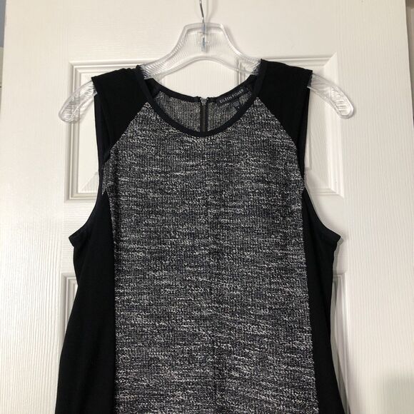 Eileen Fisher Tweedy Black Ponte Knit Sheath Dress Small Acadamia Tweed … - Picture 5 of 8